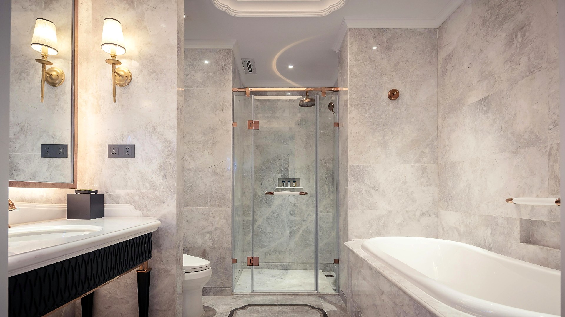 Classic marble bathroom